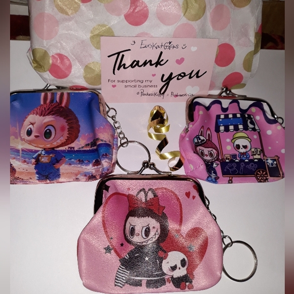 Labubu Mini Coin Purse with Keychain NEW NIP - Picture 2 of 5